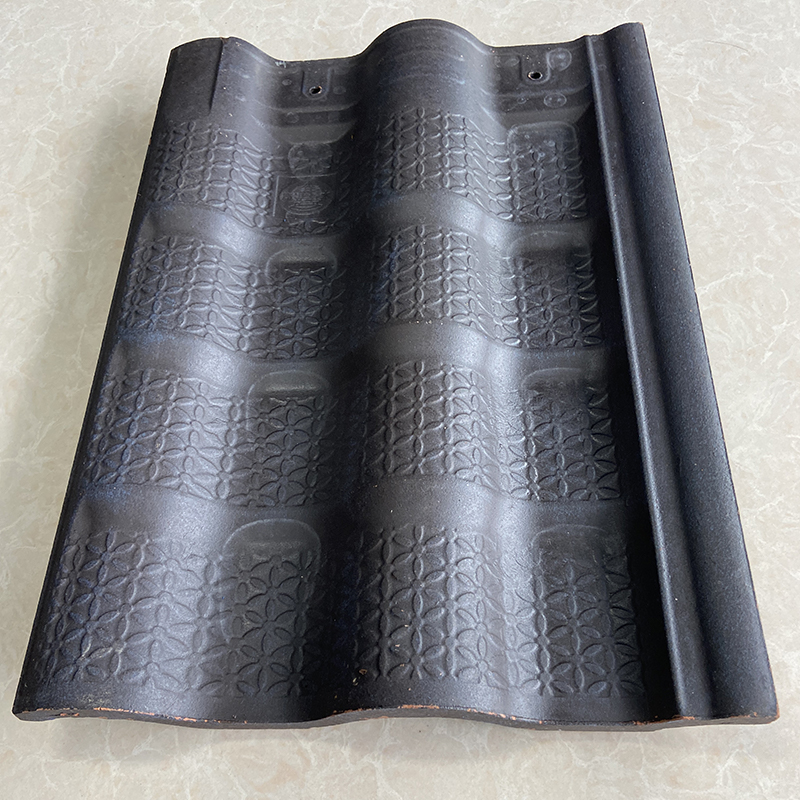 Пятиступенчатая черная серая глазурованная межзамковая черепица 300мм x 400мм.2