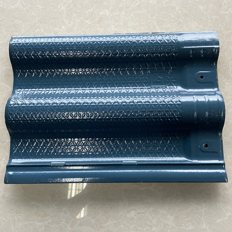 Синая глазурованная межзамковая черепица 300мм x 400мм.3