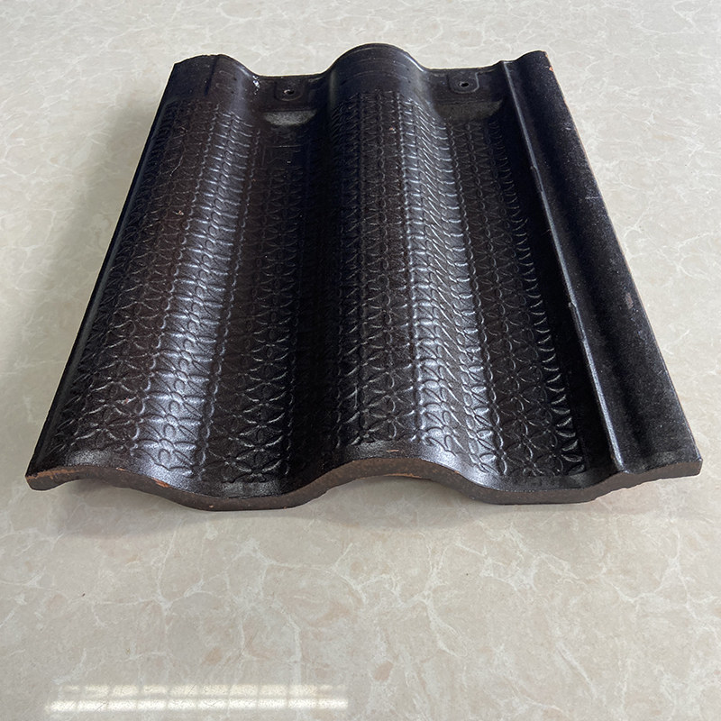 Черная серая глазурованная межзамковая черепица 300мм x 400мм.2